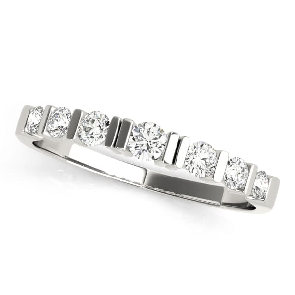 Single Row Bar Set Wedding Band