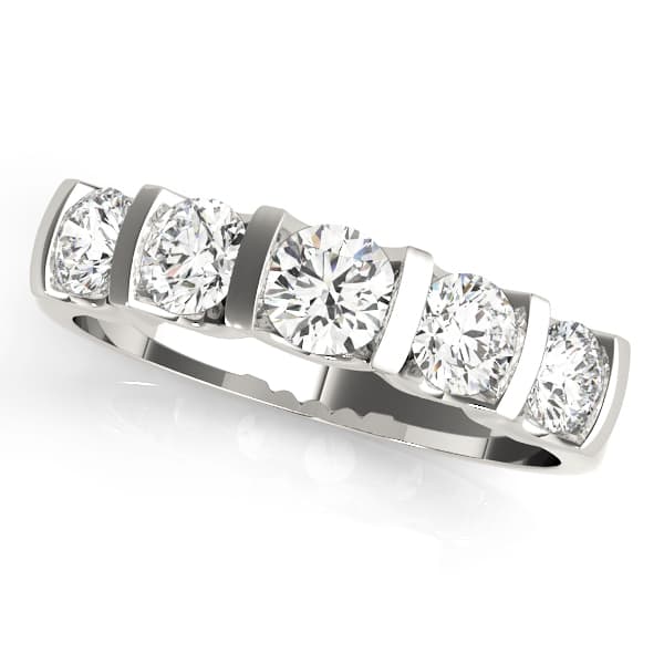 5-Stone Bar Set Wedding Band