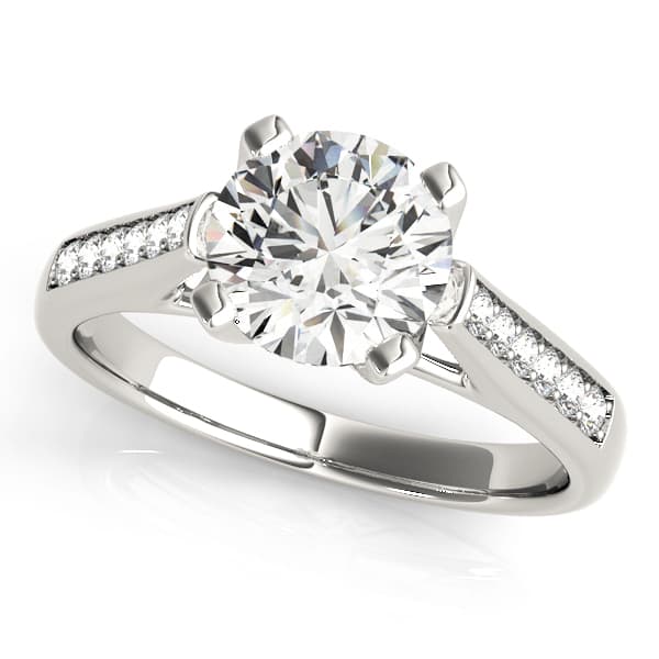 Channel Set Single Row Engagement Ring