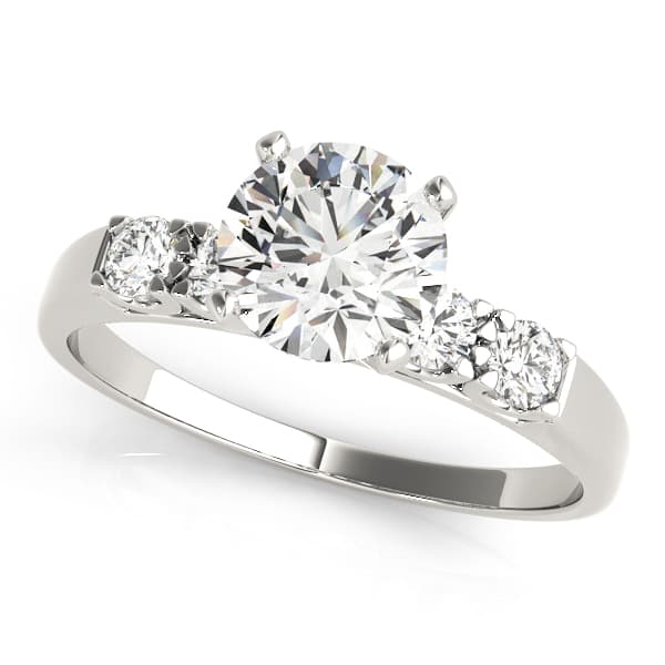 Single Row Engagement Ring