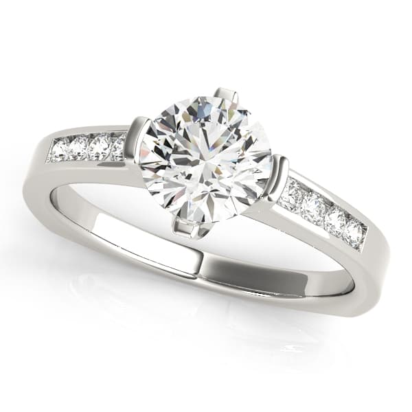 Channel Set Single Row Engagement Ring
