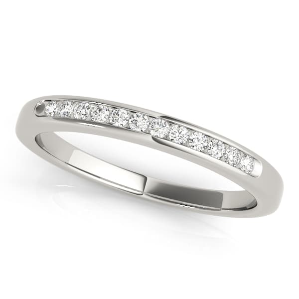 Channel Set Wedding Band