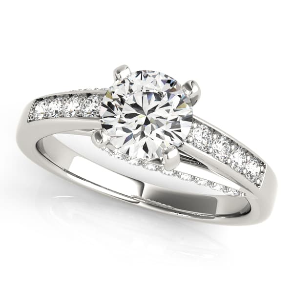 Single Row Prong In Channel Engagement Rings