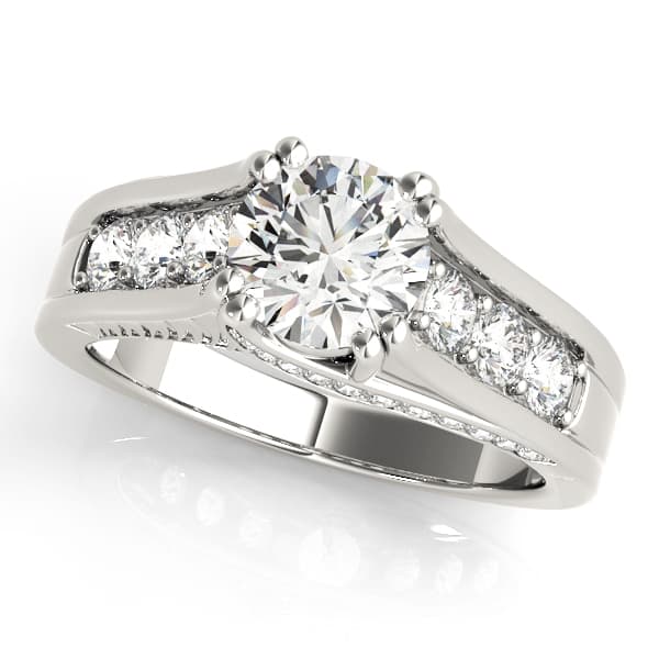Channel Set Single Row Engagement Ring