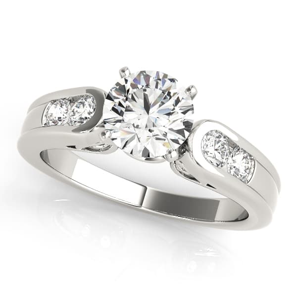 Channel Set Single Row Engagement Ring