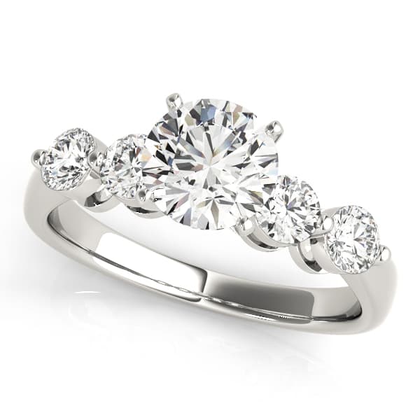 Single Row Prong Set Engagement Rings