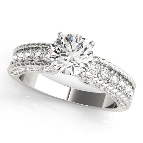 Channel Set Single Row Engagement Ring
