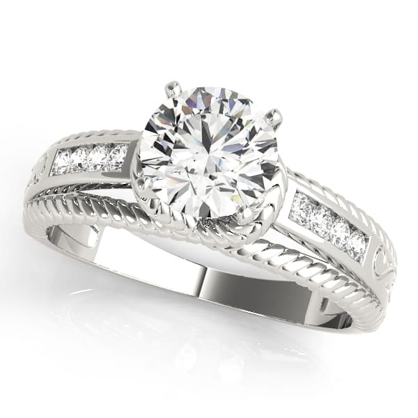 Channel Set Single Row Engagement Ring