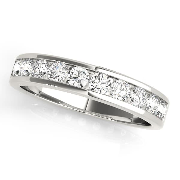 Channel Set Wedding Band