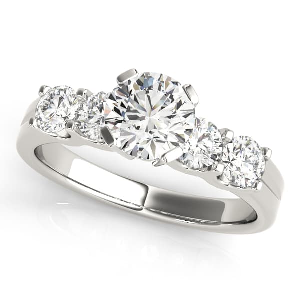 Single Row U-Prong Engagement Ring