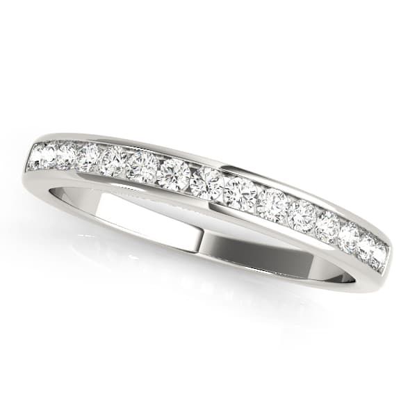 Single Row Channel Set Wedding Band