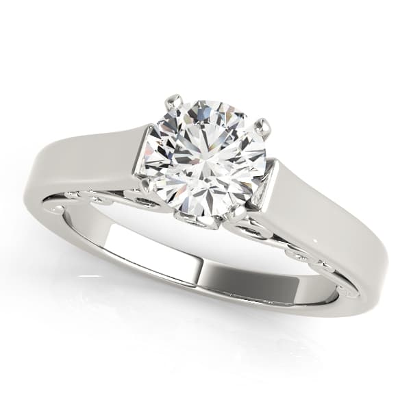 Solitaire Filigree Engagement Ring