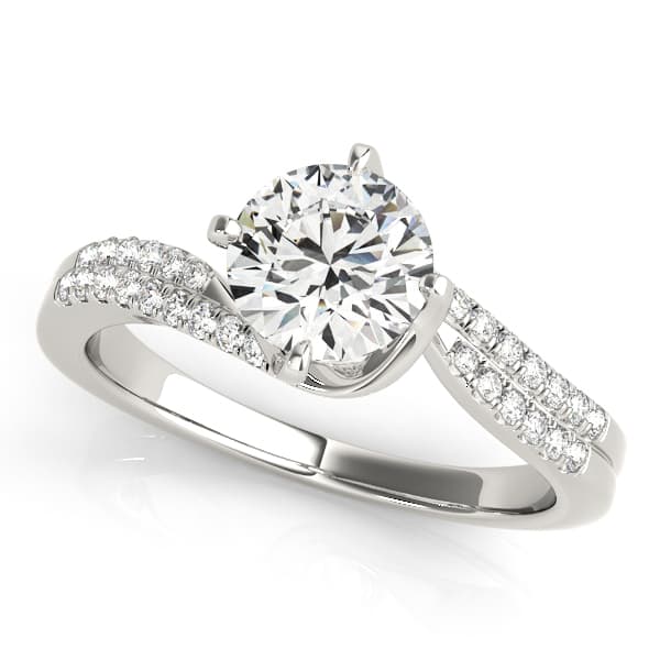 Bypass Double Row Engagement Ring