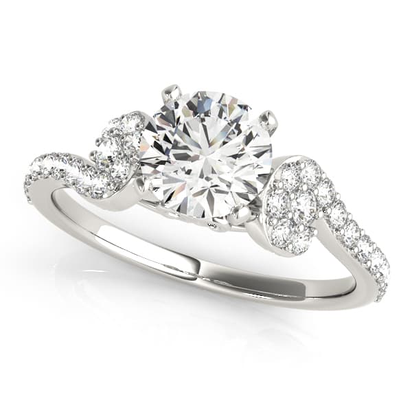 Single Row Prong Set Engagement Ring