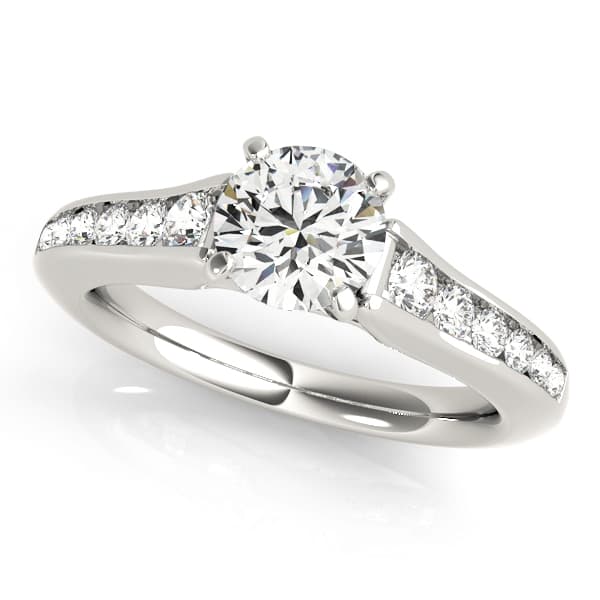 Single Row Cathedral Engagement Rings