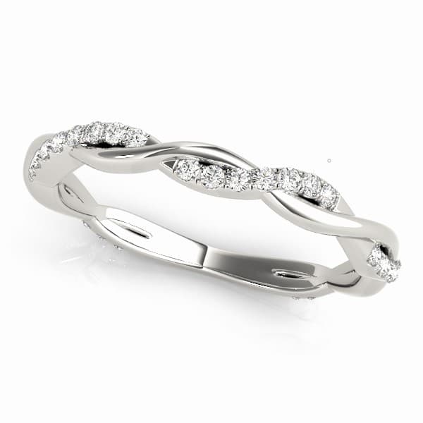 Accented Twisting Wedding Band