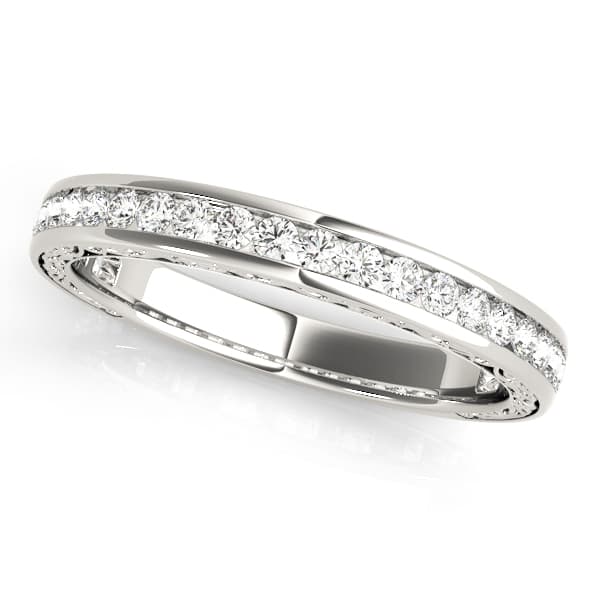 Channel Set Wedding Band