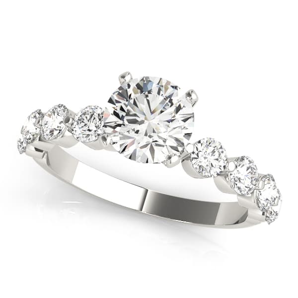 Single Row Prong Engagement Ring