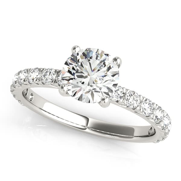 French Cut Solitaire Engagement Ring