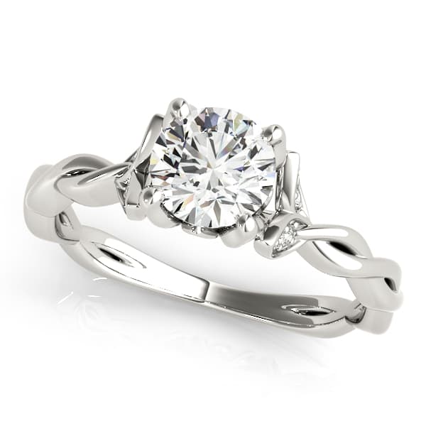 Round Twisting Engagement Ring