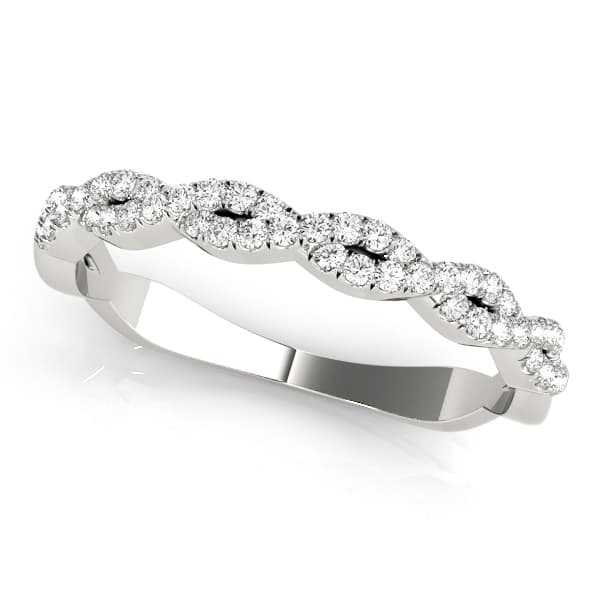 Twisting Diamond Wedding Band