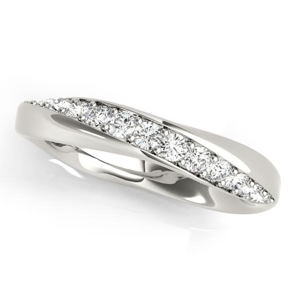 Twisted Prong In Channel Wedding Band