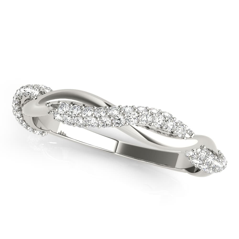 Twisted Pavé Wedding Band