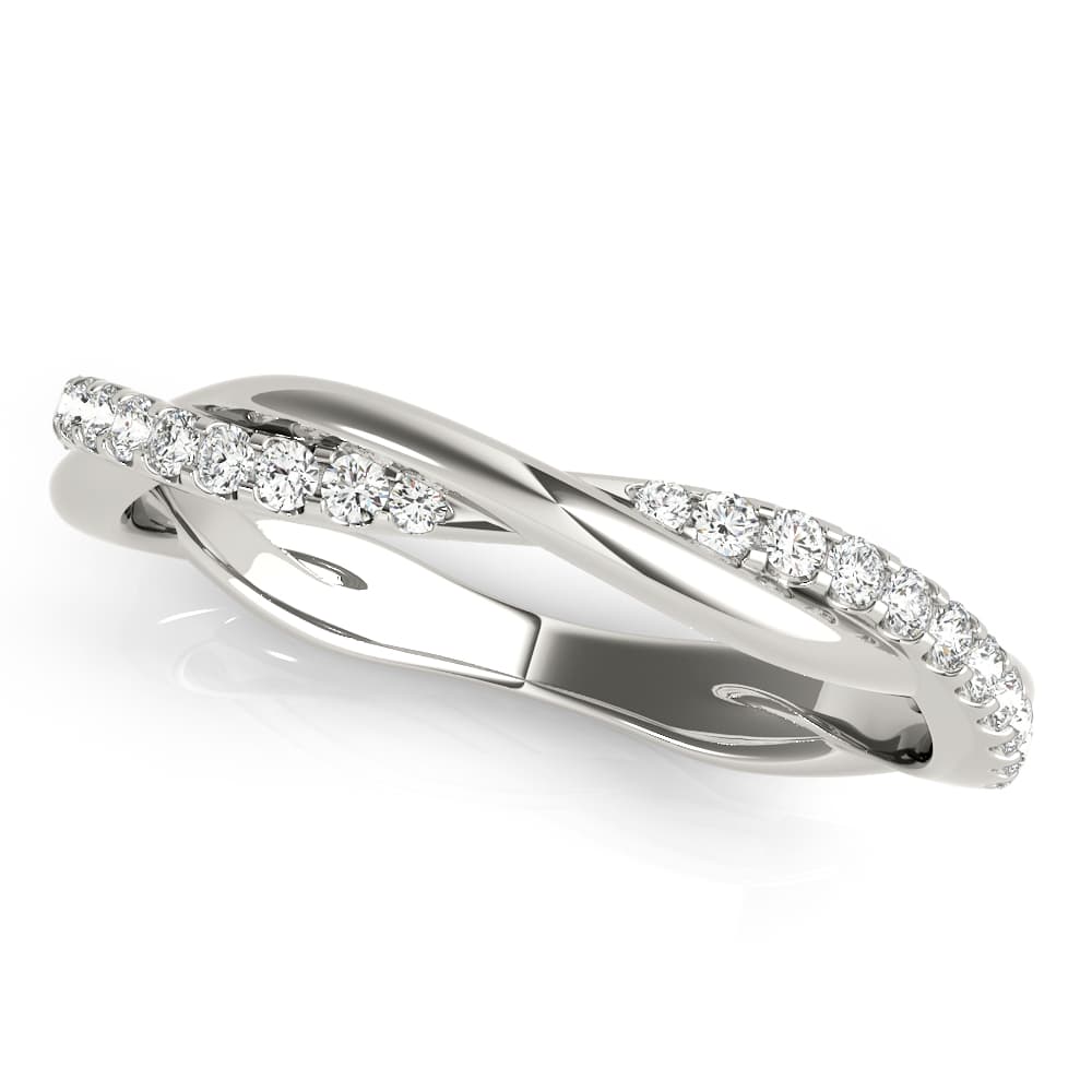 Twisting Diamond Wedding Band