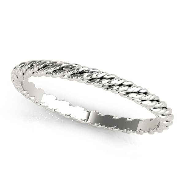 Gold Twisted Rope Wedding Band