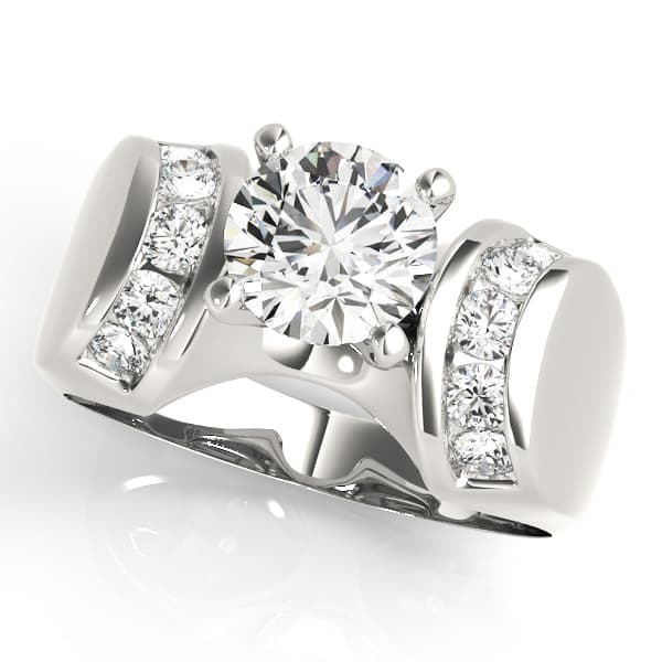 Channel Set Multirow Engagement Ring