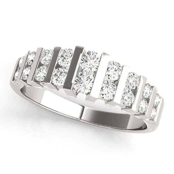Double Row Bar Set Wedding Band