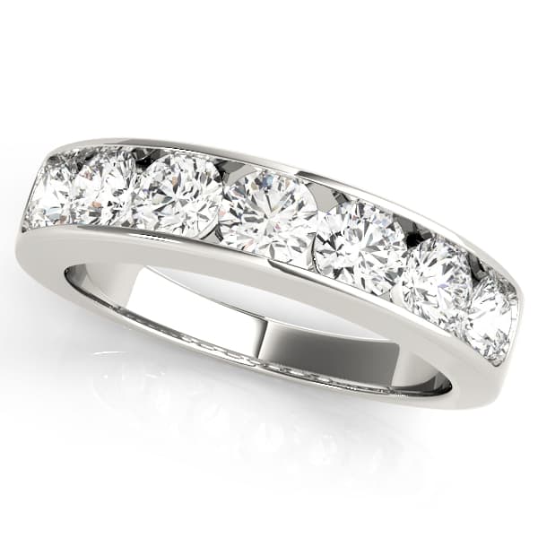 Channel Set Wedding Band