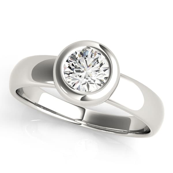Solitaire Bezel Set Engagement Rings