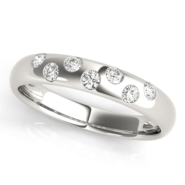 Bezel Set Wedding Band
