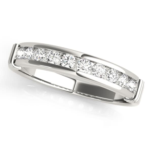 Channel Set Wedding Band