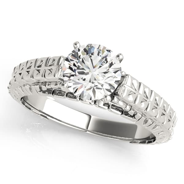 Vintage Filigree Solitaire Engagement Ring