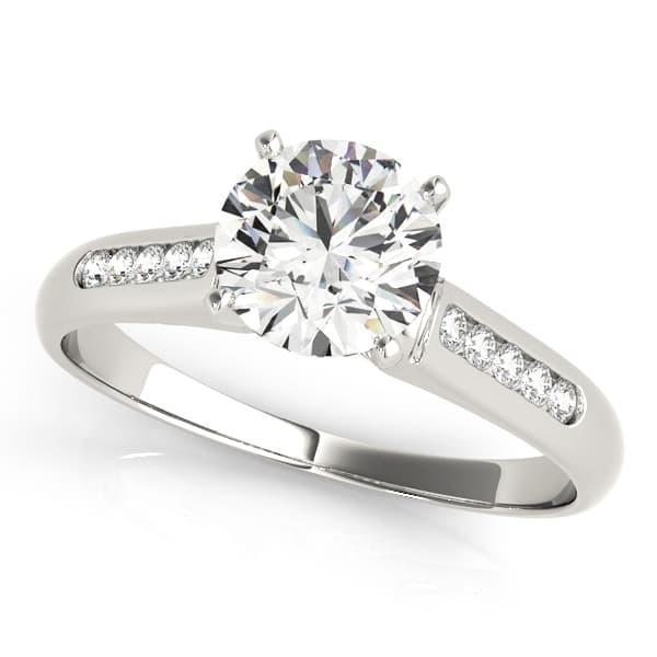 Channel Set Single Row Engagement Ring