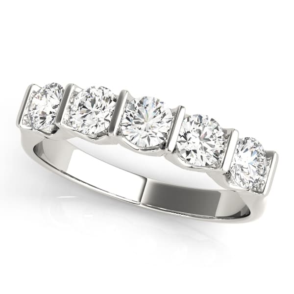 5-Stone Bar Set Wedding Bands