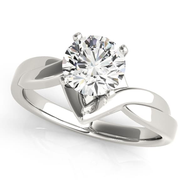 Twisted Shank Solitaire Engagement Ring