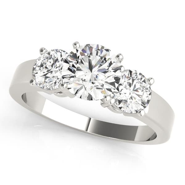 3-Stone Round Engagement Ring