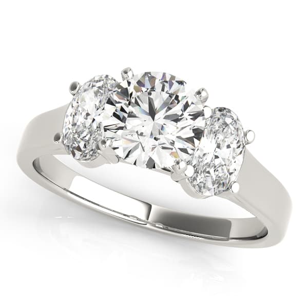 3-Stone Oval Trellis Engagement Ring