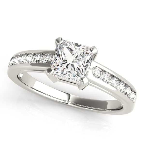 Channel Set Single Row Engagement Ring