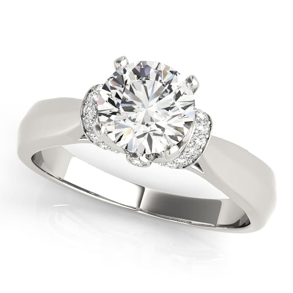 Accented Solitaire Engagement Ring