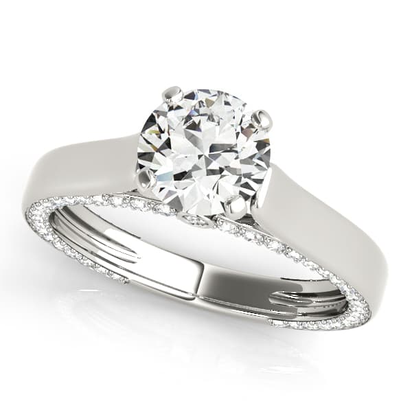 Accented Trellis Engagement Ring