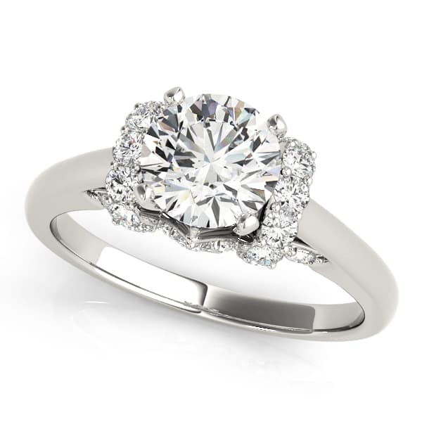 Solitaire Plus Round Engagement Ring