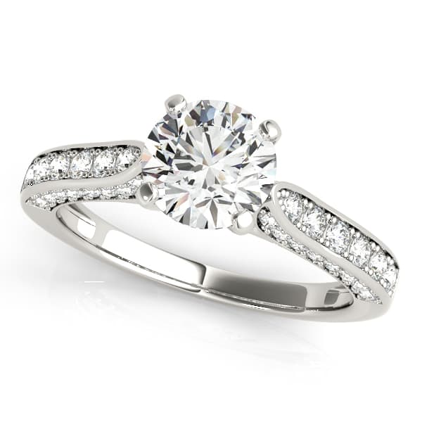 Single Row Prong Engagement Ring