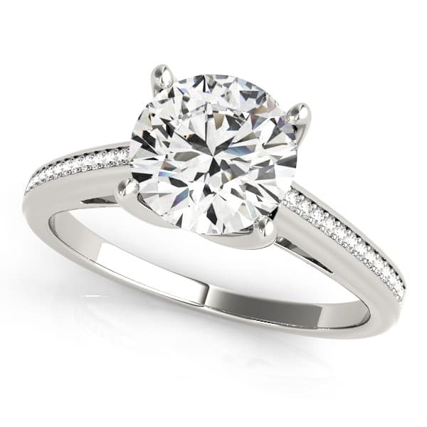 Channel Set Single Row Engagement Ring