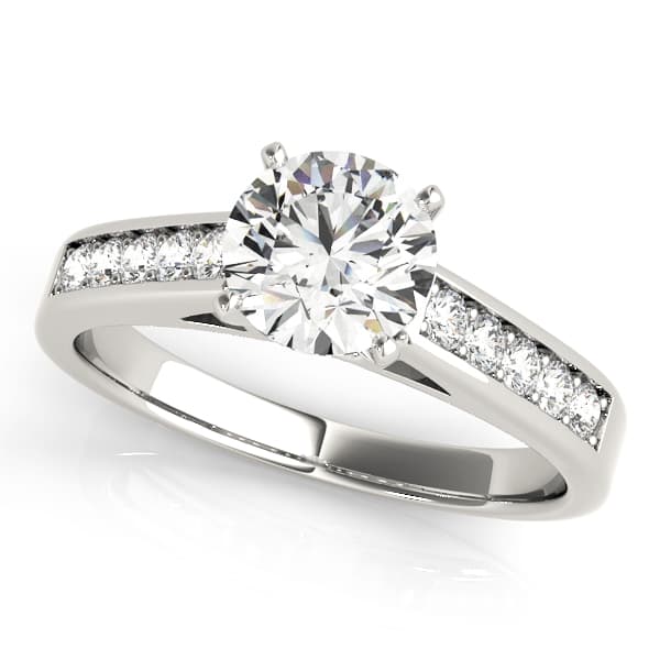 Single Row Prong in Channel Engagement Ring