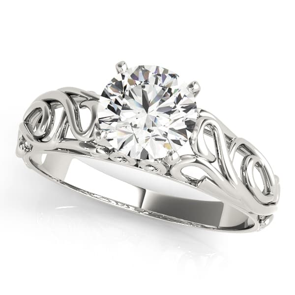 Solitaire Filigree Engagement Ring