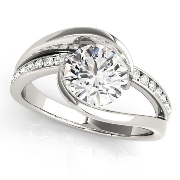 Bypass Split Shank Engagement Ring